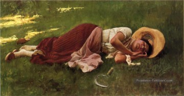 Portrait de la sieste Frank Duveneck Peinture à l'huile